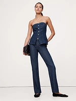 Strapless Denim Vest
