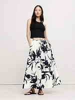 Cotton Poplin Maxi Skirt