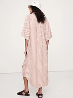 Linen Asymmetrical Shirt Dress