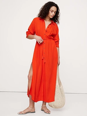 Gauze Shirt Dress