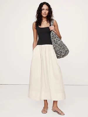 Drop-Waist Midi Dress