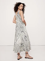 Bias-Cut Matte Silk Maxi Dress