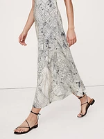 Bias-Cut Matte Silk Maxi Dress