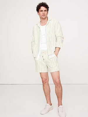 Jacquard Stripe Long-Sleeve Resort Shirt