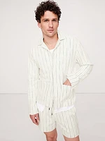 Jacquard Stripe Long-Sleeve Resort Shirt