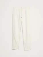 Relaxed Linen-Cotton Pull-On Beach Pant