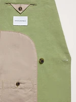 Relaxed Double-Breasted Tencel™-Linen Suit Jacket