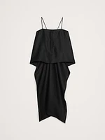 Linen High-Low Open-Back Tank