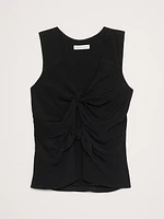 Georgette Tie-Front Top