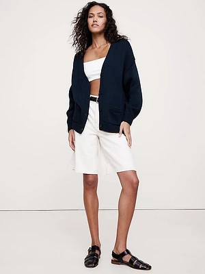 Oversized Cotton Long Cardigan