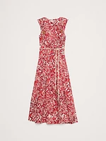 Cotton Poplin Wrap Maxi Dress