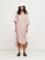 Linen Asymmetrical Shirt Dress