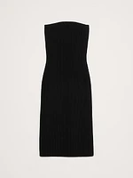 Sculpted Ribbed Strapless Dress