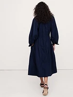 Cotton Poplin Midi Shirtdress