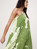 Matte Silk Cross-Front Maxi Dress