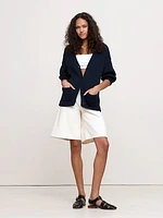 Oversized Cotton Long Cardigan