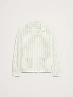 Jacquard Stripe Long-Sleeve Resort Shirt