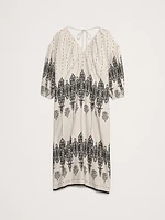 Linen V-Neck Maxi Dress
