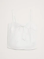 Linen Tie-Front Tank
