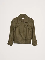 Oversized Viscose-Linen Popover