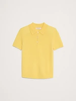 Lightweight Cashmere Short-Sleeve Sweater Polo