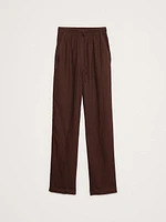 Linen Pull-On Ankle Pant