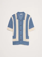 Crochet Cotton Resort Shirt