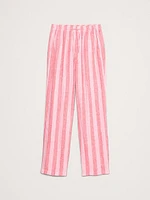 Linen Pull-On Ankle Pant