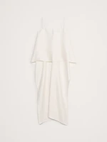 Linen High-Low Open-Back Tank