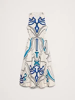 Cotton Poplin Cut-Out Midi Dress