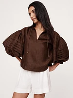Linen Peasant Blouse