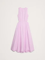 Poplin Cut-Out Midi Dress