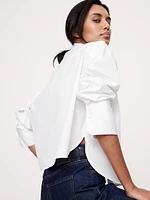 The Boxy Crop Denim Shirt