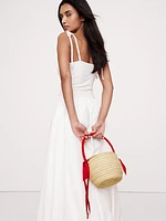 Mini Straw Picnic Bag by Sensi Studio