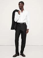 Slim-Fit Cotton Poplin Tuxedo Shirt with Spread Collar