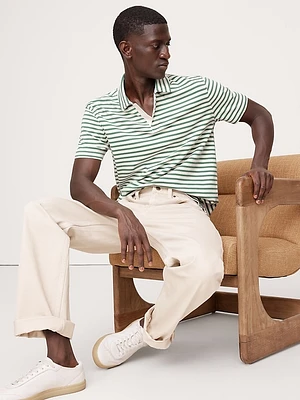 Luxury-Touch Stripe Polo