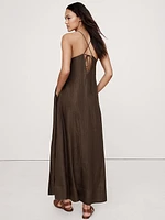 Viscose-Linen Maxi Dress