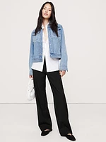High-Rise Modern Straight Siena Italian Wool Pant
