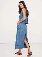 Denim Midi Skirt