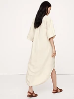 Linen Asymmetrical Shirt Dress