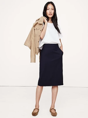Siena Wool Pencil Skirt
