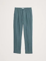 Straight Linen Pull-On Pant