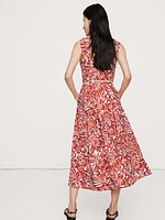 Cotton Poplin Wrap Maxi Dress