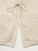 Linen-Viscose Open-Back Blazer