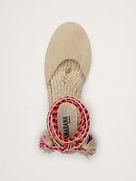 Valenciana Flat Espadrille with Pom-Pom by Guanábana