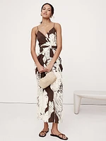 Matte Silk Wrap Dress