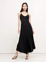 Cross-Back Jersey Maxi Dress
