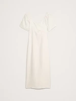 Linen Sweetheart Long Midi Dress