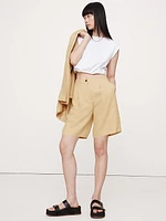 Drapey-Twill Blazer