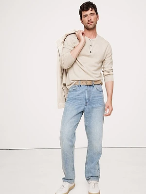 Merino Wool Henley Sweater